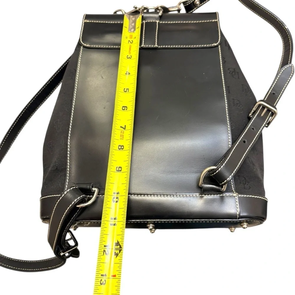 Dooney & bourke canvas and leather vintage black backpack